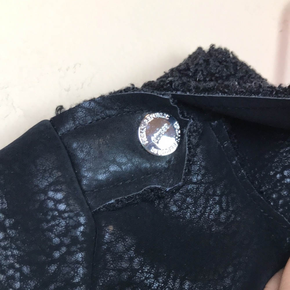 Urban Republic Baby Faux Leather Faux Fur Trim Asymmetrical Zipper Moto Jacket - Picture 4 of 10